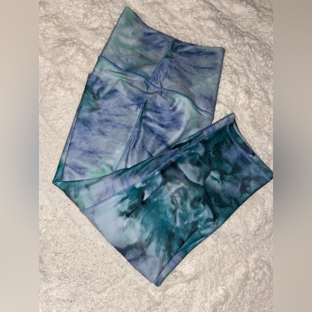 Athleta Blue-Green Tie-Dye Leggings - Picture 7 of 8